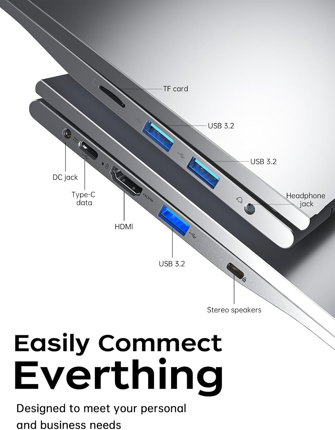 17.3 inch Laptop with Quad-Core Ryzen 4300U Processor up to 3.7GHz,16GB RAM DDR4*2 512GB M.2 SSD Computer