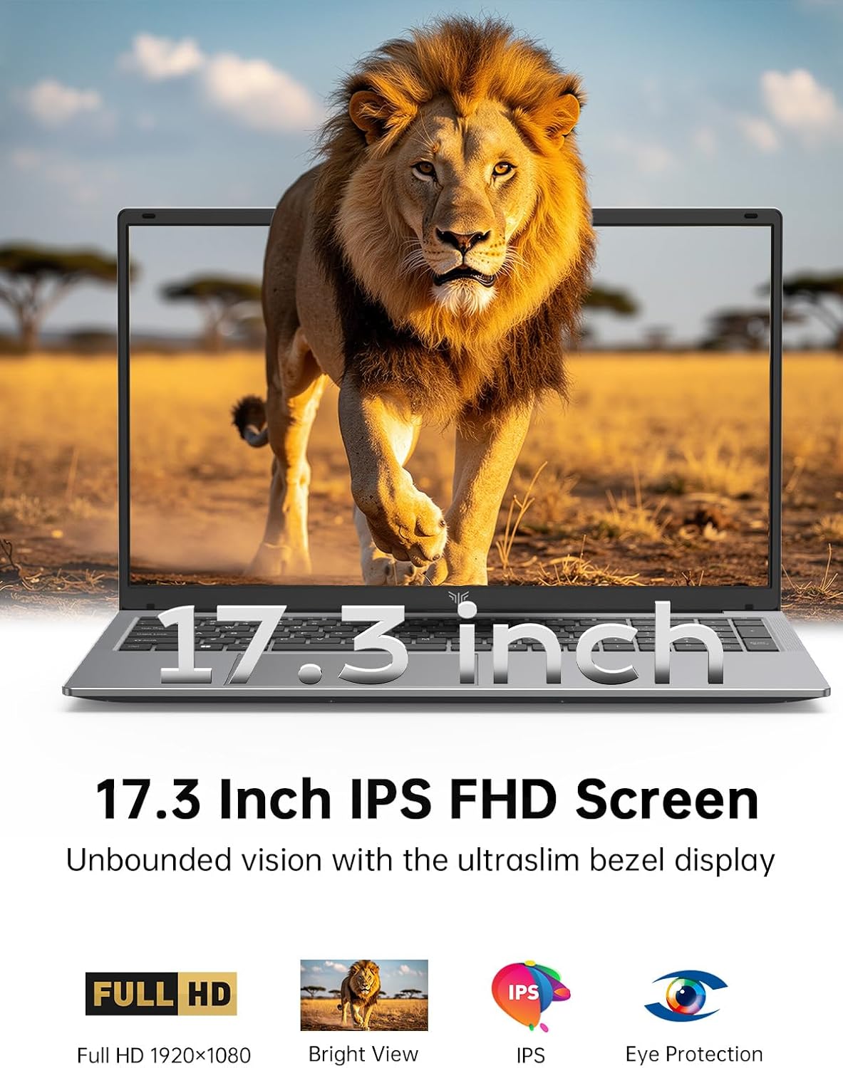 Laptop de 17.3 pulgadas con procesador Quad-Core Ryzen 4300U hasta 3.7GHz, 16GB RAM DDR4*2 512GB M.2 SSD Computer-zoom-3