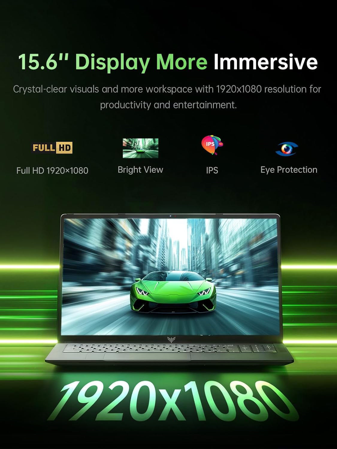2026 Gaming Laptop - 15.6 Inch FHD with Ryzen 5 7430U Processor up to 4.3GHz